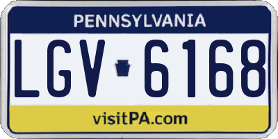 PA license plate LGV6168
