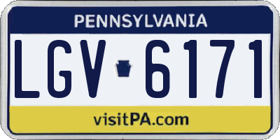 PA license plate LGV6171