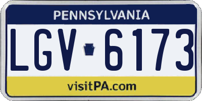 PA license plate LGV6173