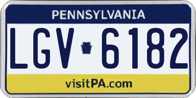 PA license plate LGV6182