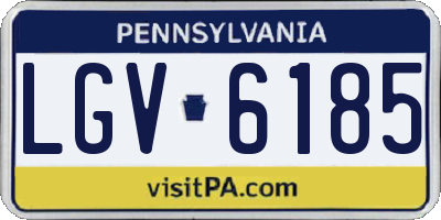 PA license plate LGV6185
