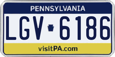 PA license plate LGV6186