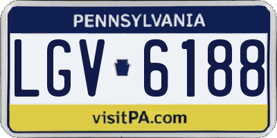 PA license plate LGV6188