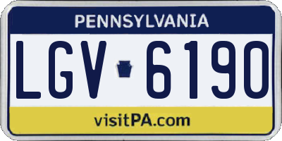 PA license plate LGV6190