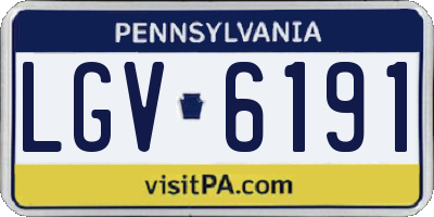 PA license plate LGV6191