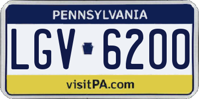 PA license plate LGV6200