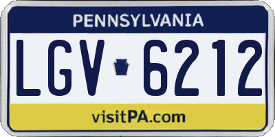 PA license plate LGV6212