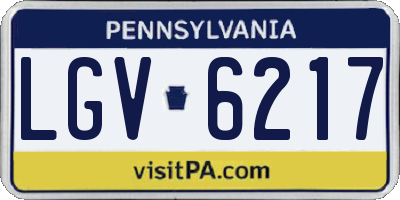 PA license plate LGV6217