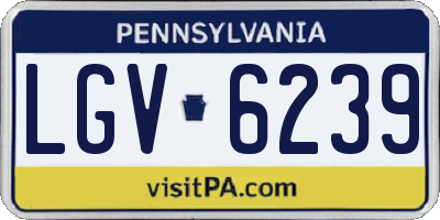 PA license plate LGV6239