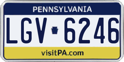 PA license plate LGV6246