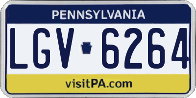 PA license plate LGV6264
