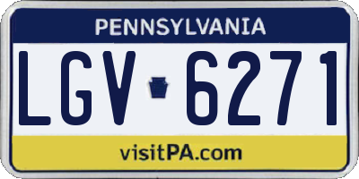 PA license plate LGV6271