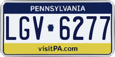 PA license plate LGV6277