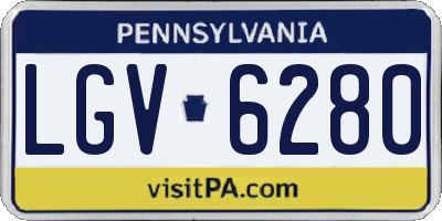 PA license plate LGV6280