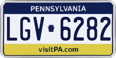 PA license plate LGV6282