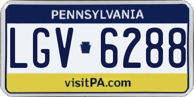 PA license plate LGV6288
