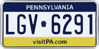 PA license plate LGV6291