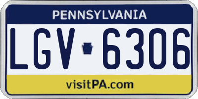 PA license plate LGV6306