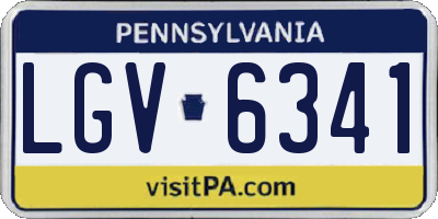 PA license plate LGV6341