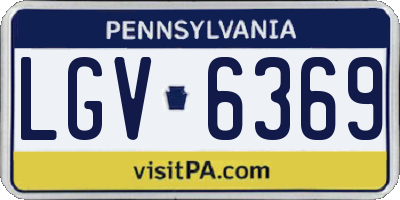 PA license plate LGV6369