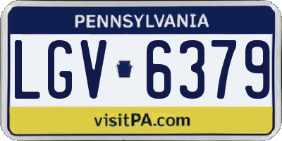 PA license plate LGV6379