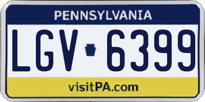 PA license plate LGV6399