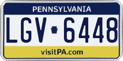 PA license plate LGV6448
