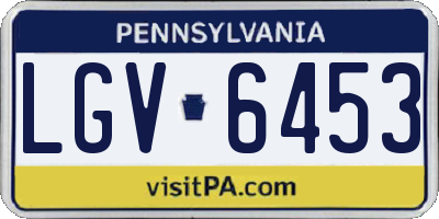 PA license plate LGV6453
