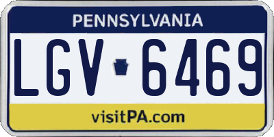 PA license plate LGV6469