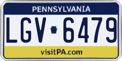 PA license plate LGV6479