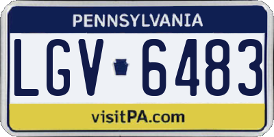 PA license plate LGV6483