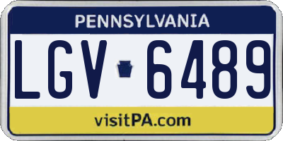 PA license plate LGV6489