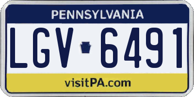 PA license plate LGV6491