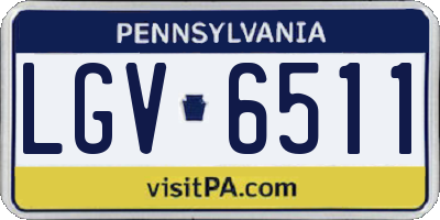 PA license plate LGV6511