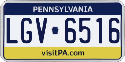 PA license plate LGV6516