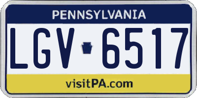 PA license plate LGV6517