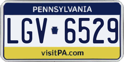PA license plate LGV6529
