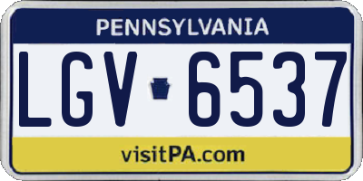 PA license plate LGV6537
