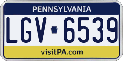 PA license plate LGV6539