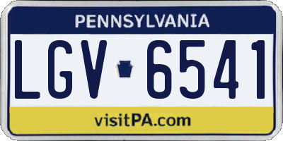 PA license plate LGV6541