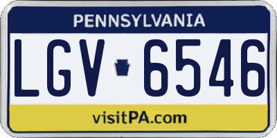 PA license plate LGV6546