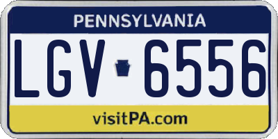 PA license plate LGV6556