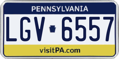 PA license plate LGV6557