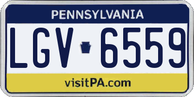 PA license plate LGV6559