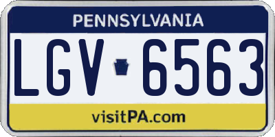 PA license plate LGV6563