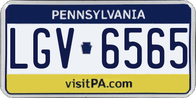 PA license plate LGV6565