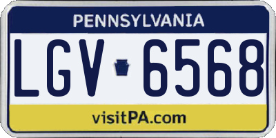 PA license plate LGV6568