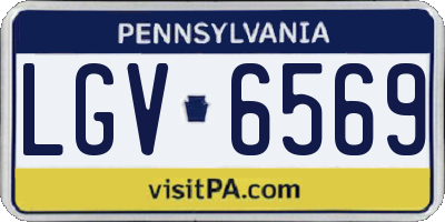 PA license plate LGV6569