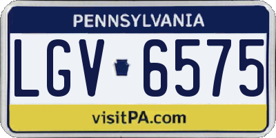 PA license plate LGV6575