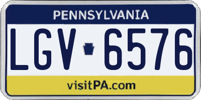 PA license plate LGV6576